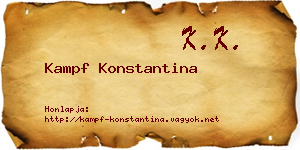 Kampf Konstantina névjegykártya